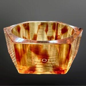 Vintage St. John Anniversary Faux Tortoise Shell Lucite Hexagon Bangle Bracelet